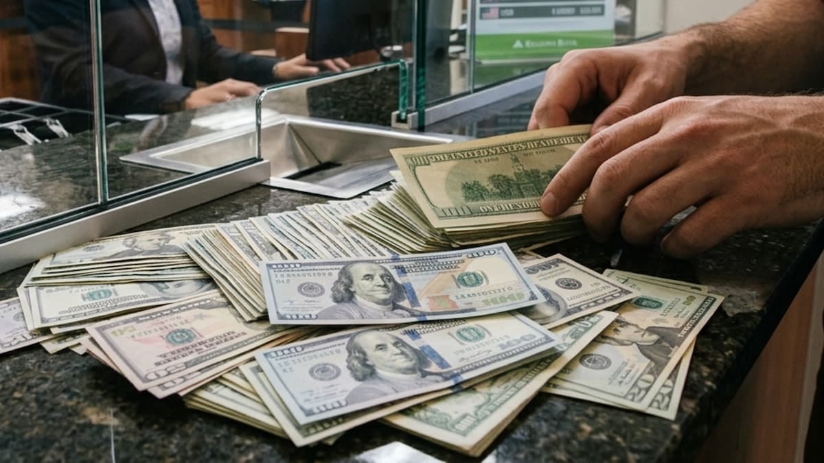 Una brecha de quince pesos y un tarjeta que ya roza los dos mil: el termómetro cambiario del lunes